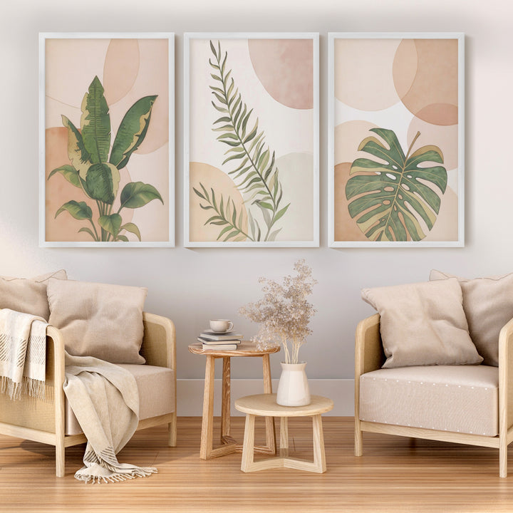 3 Piece Terracotta Boho Wall Art – Green Tropical Leaves



 - White Framed Poster No Border - Artworksets