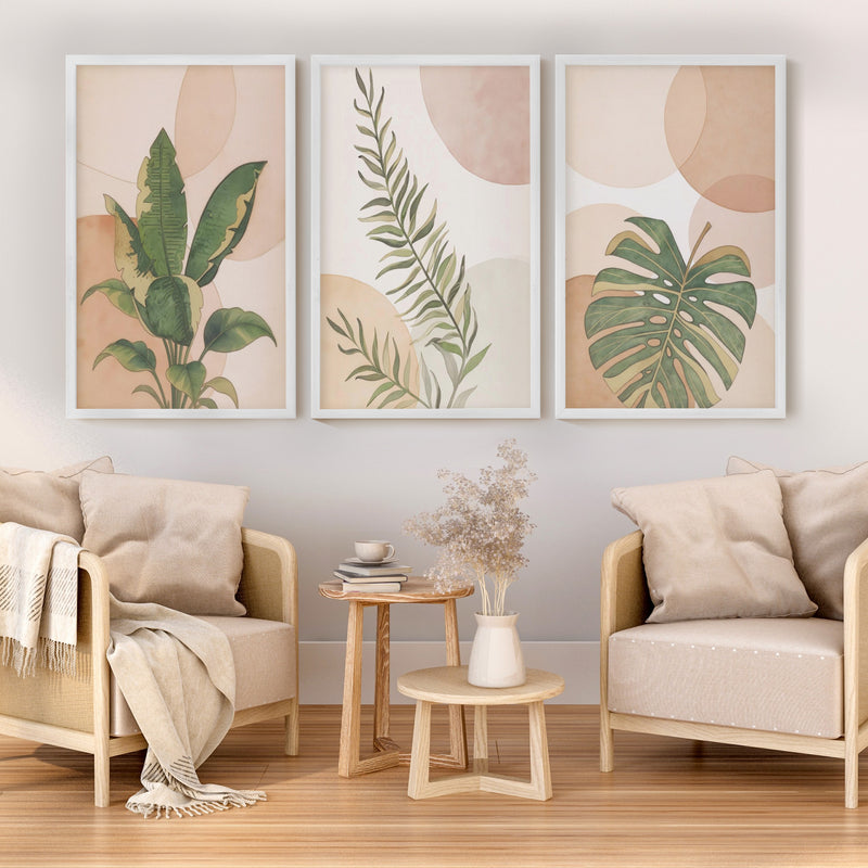 3 Piece Terracotta Boho Wall Art – Green Tropical Leaves



 - White Framed Poster No Border - Artworksets