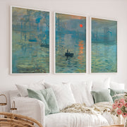Abstract Art Prints for Sale – Monet-Style Impressionist Wall Decor - White Framed Poster No Border - Artworksets