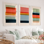 Abstract geometric artwork featuring layered translucent rectangles - White Framed Poster No Border - Artworksets