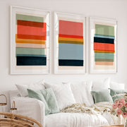 Abstract geometric artwork featuring layered translucent rectangles - White Framed Poster with White Border - Artworksets