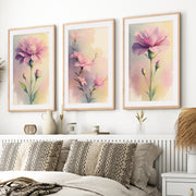 Botanical Artwork Prints – Pink Floral Watercolor Set of 3
- Natural Wood Framed Poster with White Border - Artworksets