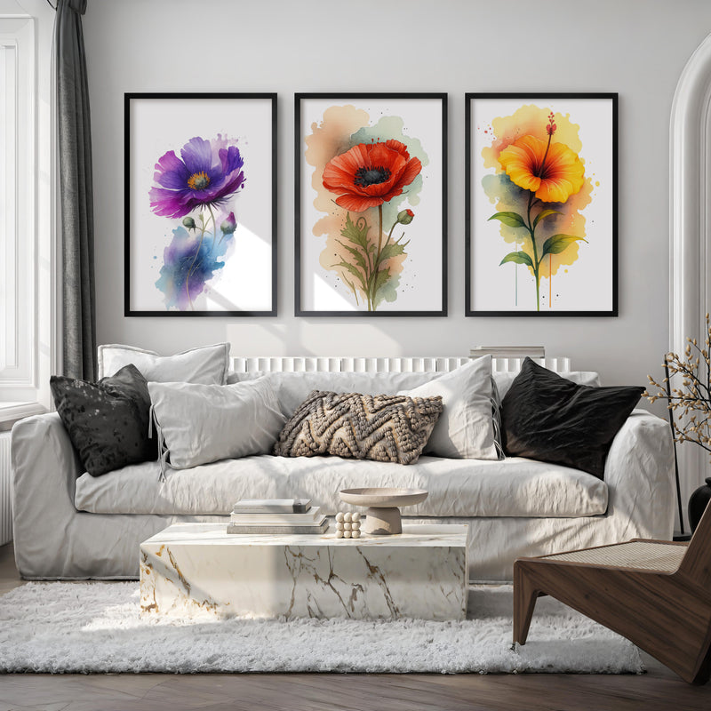 Botany Art Prints – Watercolor Floral Set of 3








 - Black Framed Poster No Border - Artworksets