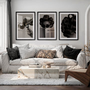 Salon Hair Rollers Cool Vintage Wall Art - Black Framed Poster with White Border - Artworksets