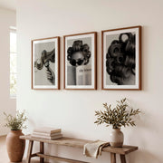 Salon Hair Rollers Cool Vintage Wall Art - Dark Brown Framed Poster with White Border - Artworksets