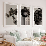 Salon Hair Rollers Cool Vintage Wall Art - White Framed Poster with White Border - Artworksets