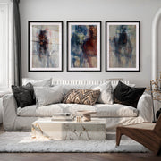 Derby II Wall Art – Abstract Horse Racing Prints - Black Framed Poster with White Border - Artworksets