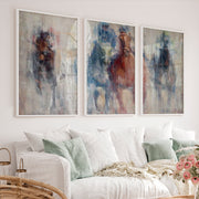 Derby II Wall Art – Abstract Horse Racing Prints - White Framed Poster No Border - Artworksets