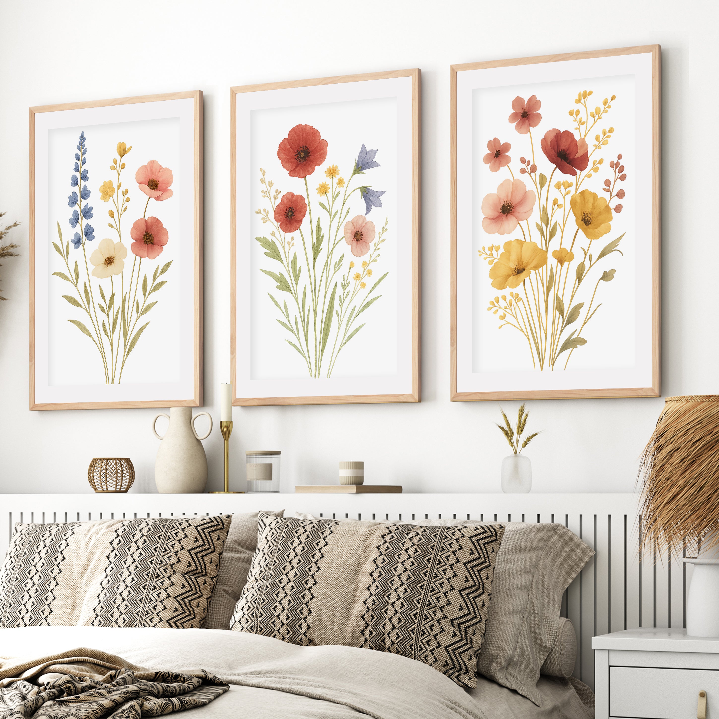 Floral Artwork – Bouquet Flowers Set of 3 Prints


- Natural Wood Framed Poster with White Border - Artworksets