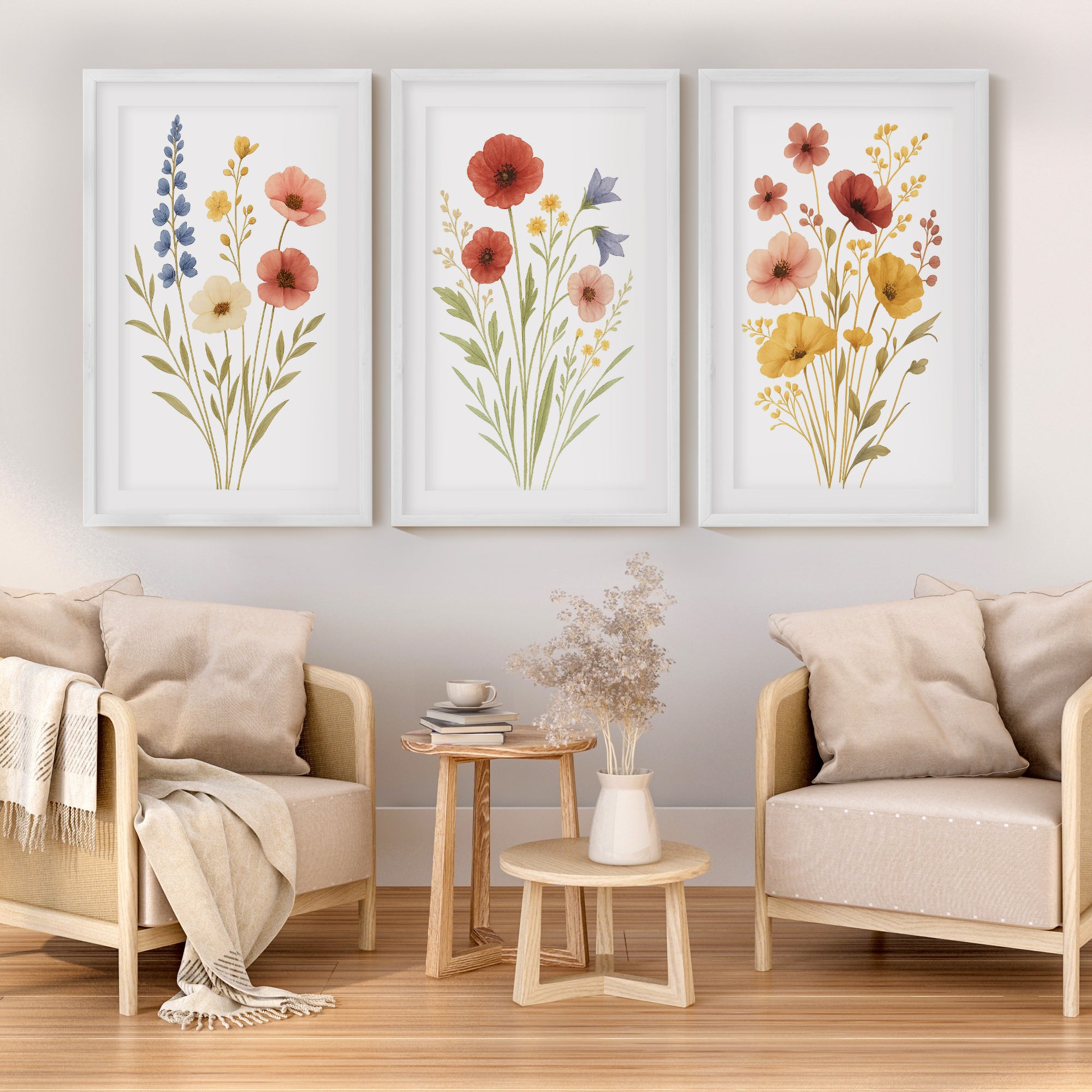 Floral Artwork – Bouquet Flowers Set of 3 Prints


 - White Framed Poster with White Border - Artworksets