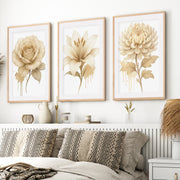 Floral Prints – Pastel Botanical Wall Art Set of 3
- Natural Wood Framed Poster with White Border - Artworksets