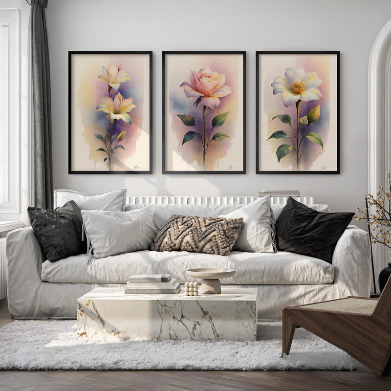 Framed Floral Prints – Watercolor Flowers Set of 3









 - Black Framed Poster No Border - Artworksets