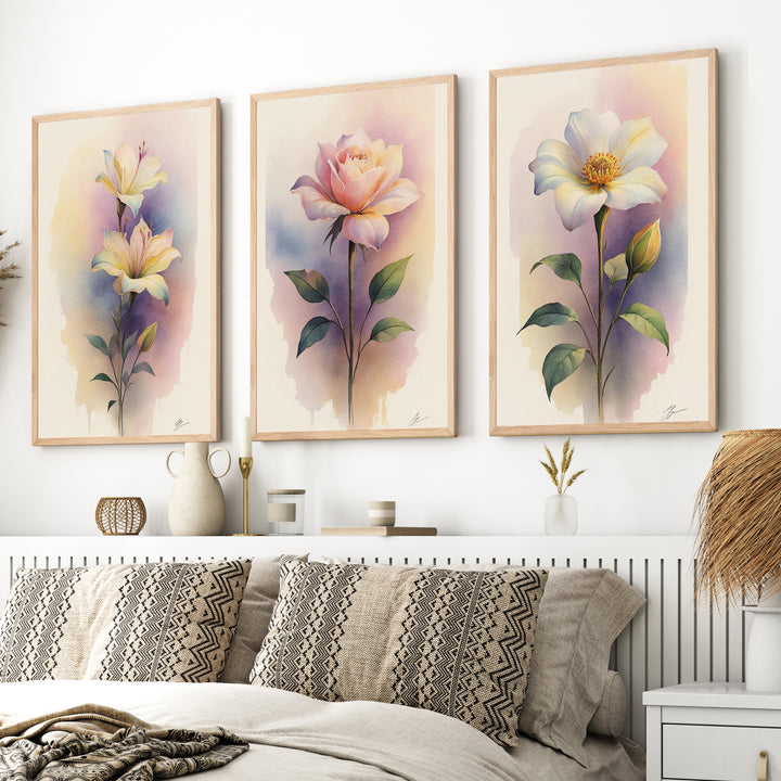 Framed Floral Prints – Watercolor Flowers Set of 3









 - Natural Wood Framed Poster No Border - Artworksets