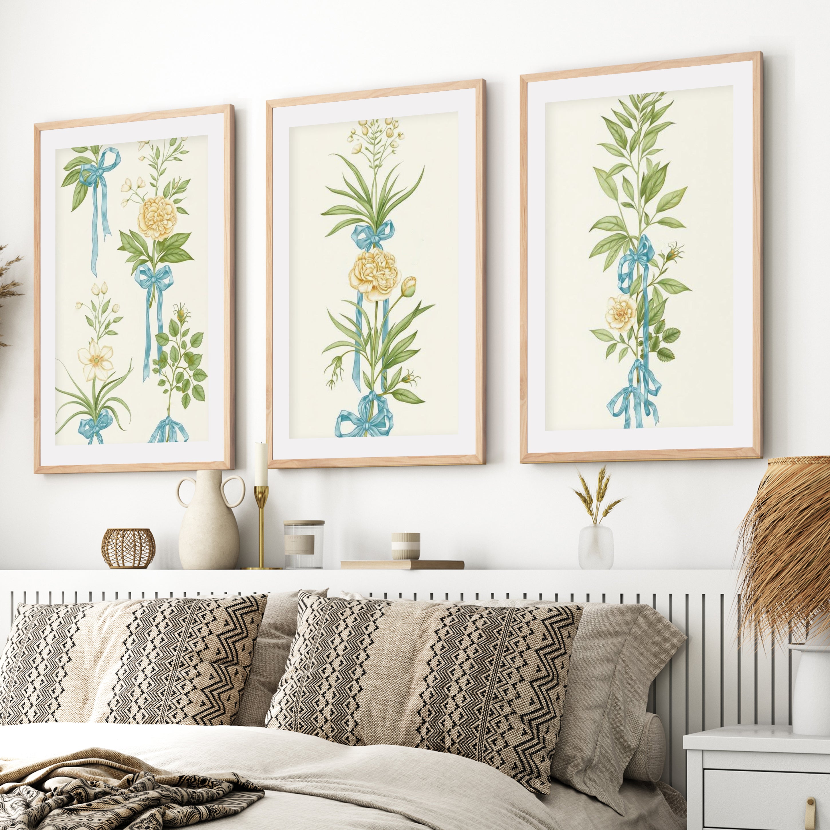 Framed Flower Wall Art – Vintage Bouquet Set of 3







- Natural Wood Framed Poster with White Border - Artworksets