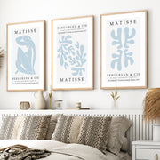 Henri Matisse Prints – Framed Minimalist Wall Art Set of 3 - Natural Wood Framed Poster No Border - Artworksets