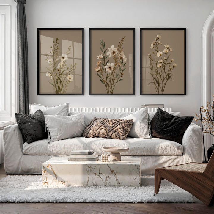 Sunlit Bamboo Forest Japandi Design Wall Art - Black Framed Poster No Border - Artworksets