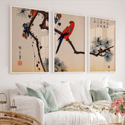 Japanese Abstract Art Featuring Rectangular Organic Shapes - White Framed Poster No Border - Artworksets