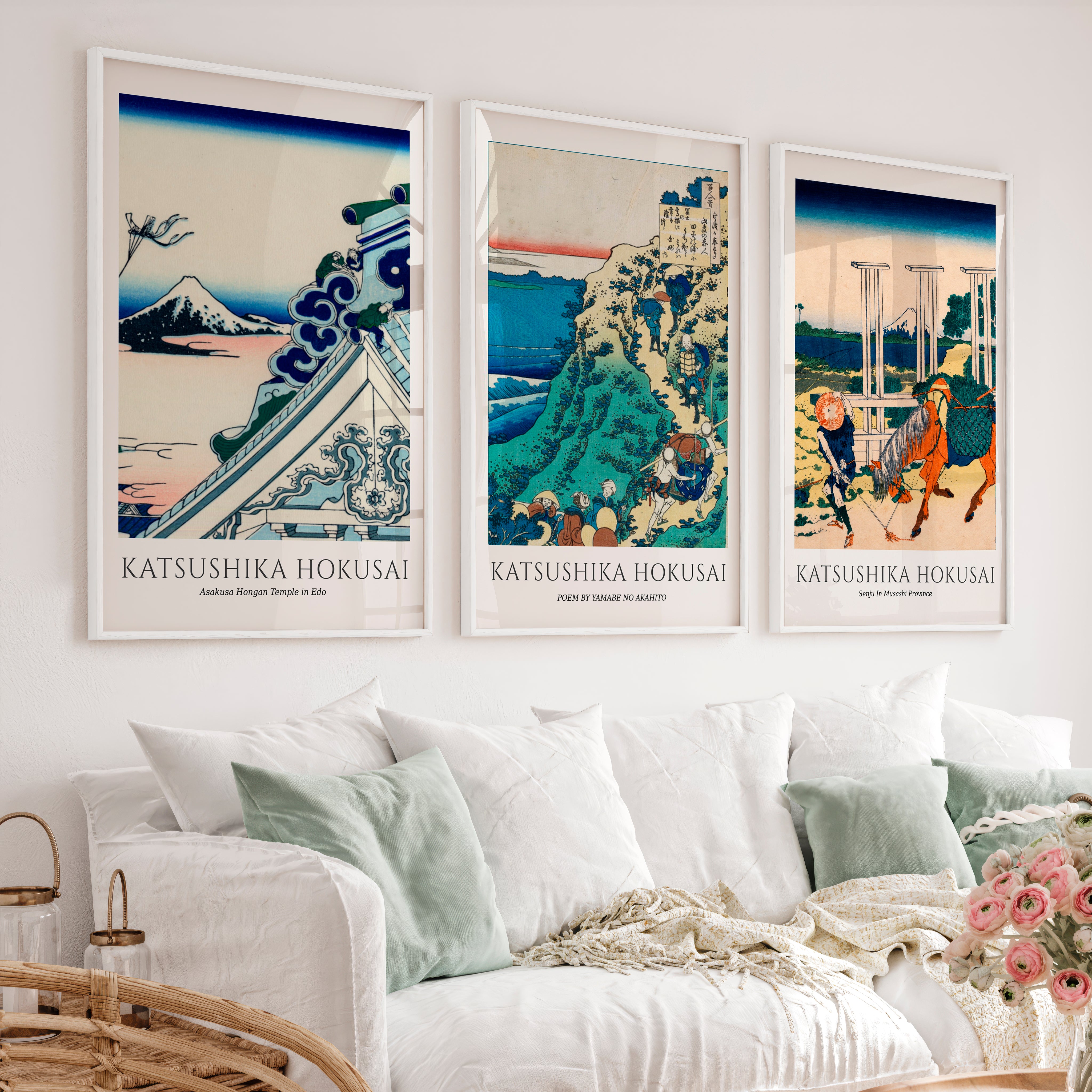 Mount Fuji japanese wall art panels - White Framed Poster No Border - Artworksets