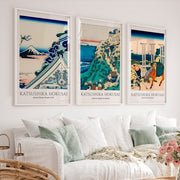 Mount Fuji japanese wall art panels - White Framed Poster No Border - Artworksets