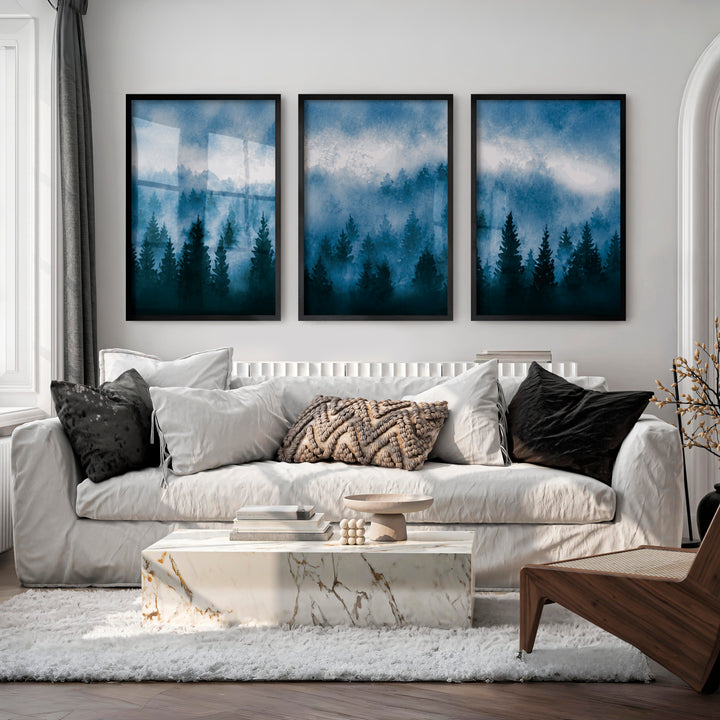 Japanese Wall Art Panels Featuring Textured Peeling Paint and Rust Accents - Black Framed Poster No Border - Artworksets