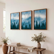 Japanese Wall Art Panels Featuring Textured Peeling Paint and Rust Accents - Dark Brown Framed Poster No Border - Artworksets