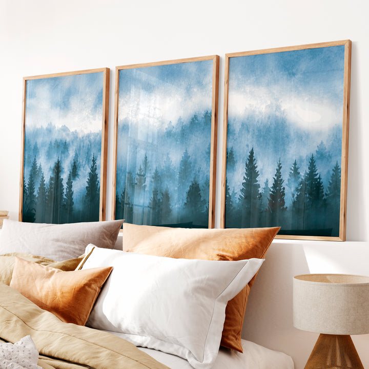 Japanese Wall Art Panels Featuring Textured Peeling Paint and Rust Accents - Natural Wood Framed Poster No Border - Artworksets