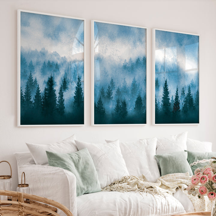 Japanese Wall Art Panels Featuring Textured Peeling Paint and Rust Accents - White Framed Poster No Border - Artworksets