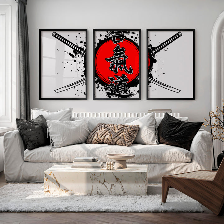 Japanese Wall Print Featuring Torii Gate and Cherry Blossoms - Black Framed Poster No Border - Artworksets