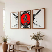 Japanese Wall Print Featuring Torii Gate and Cherry Blossoms - Dark Brown Framed Poster No Border - Artworksets