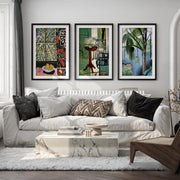 Matisse Prints for Sale – Egyptian Curtain, The Window & Trivaux Pond (Set of 3) - Black Framed Poster with White Border - Artworksets