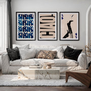 Modern Retro Wall Art Featuring Bold CHAÓ Typography - Black Framed Poster with White Border - Artworksets
