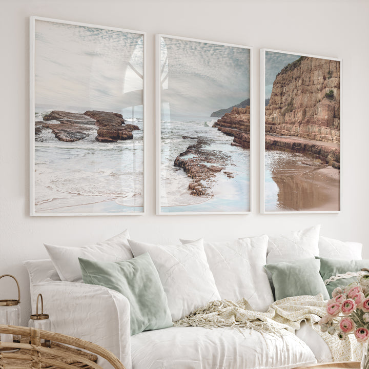 Rocky Cove ocean the wall - White Framed Poster No Border - Artworksets
