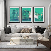 Aerial Shipwreck ocean themed wall decor - Black Framed Poster with White Border - Artworksets
