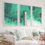 Aerial Pier Ocean Wall Decor for Bedroom - White Framed Poster No Border - Artworksets