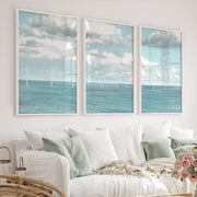 Offshore Wind Ocean Wall Decor for Living Room - White Framed Poster No Border - Artworksets