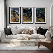 Olive Trees 1889 Wall Art – Vincent Van Gogh Painting Print - Black Framed Poster with White Border - Artworksets