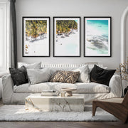 Palm Beach poster about sea Photography - Black Framed Poster with White Border - Artworksets