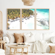 Palm Beach poster about sea Photography - Natural Wood Framed Poster No Border - Artworksets