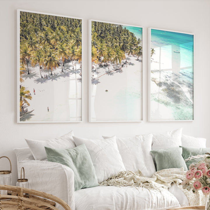 Palm Beach poster about sea Photography - White Framed Poster No Border - Artworksets