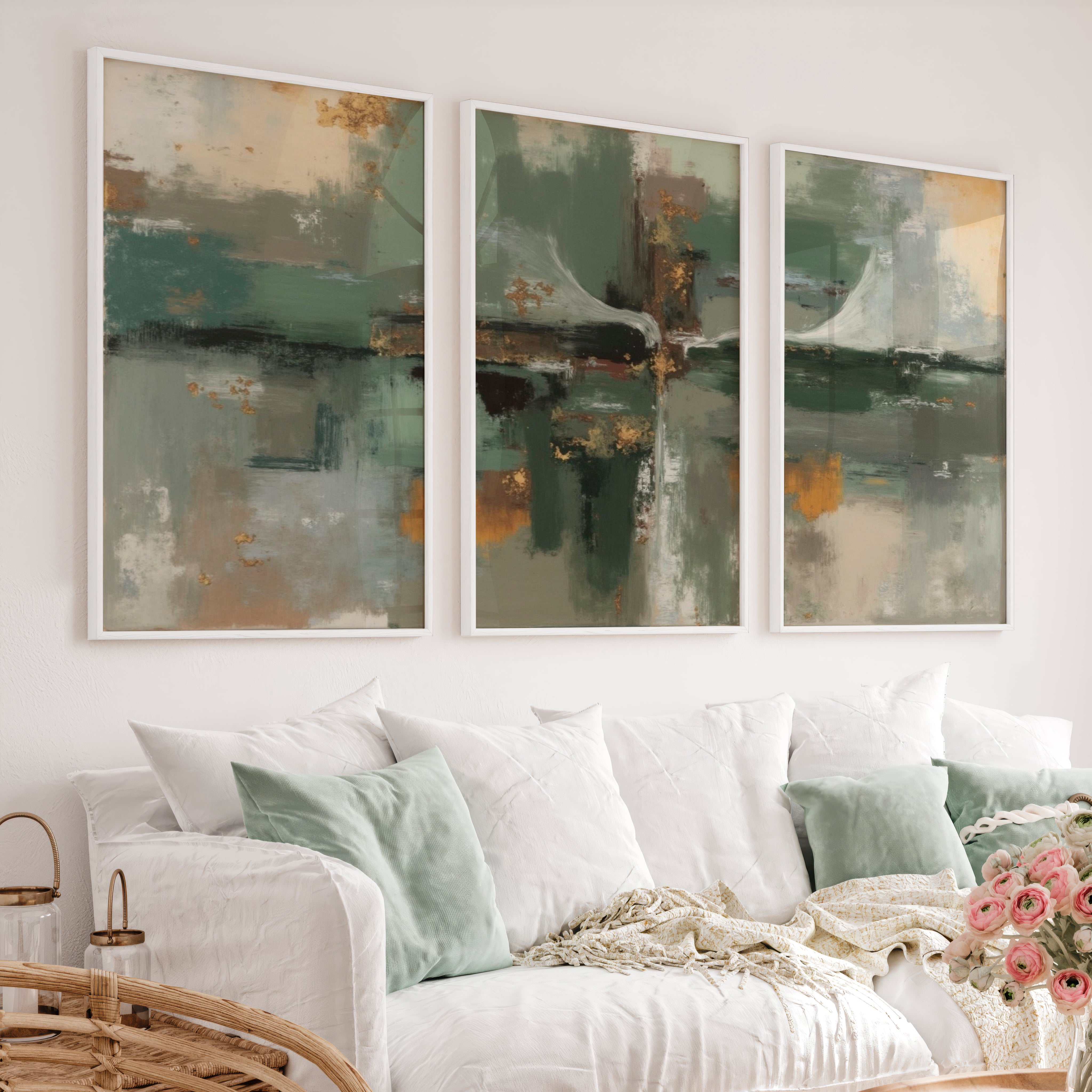 Poster Art Abstract – Modern Wall Decor Print - White Framed Poster No Border - Artworksets