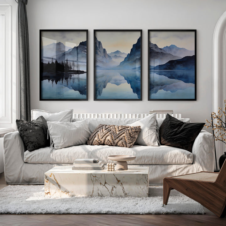 Misty Twin Peaks Poster Japandi - Black Framed Poster No Border - Artworksets