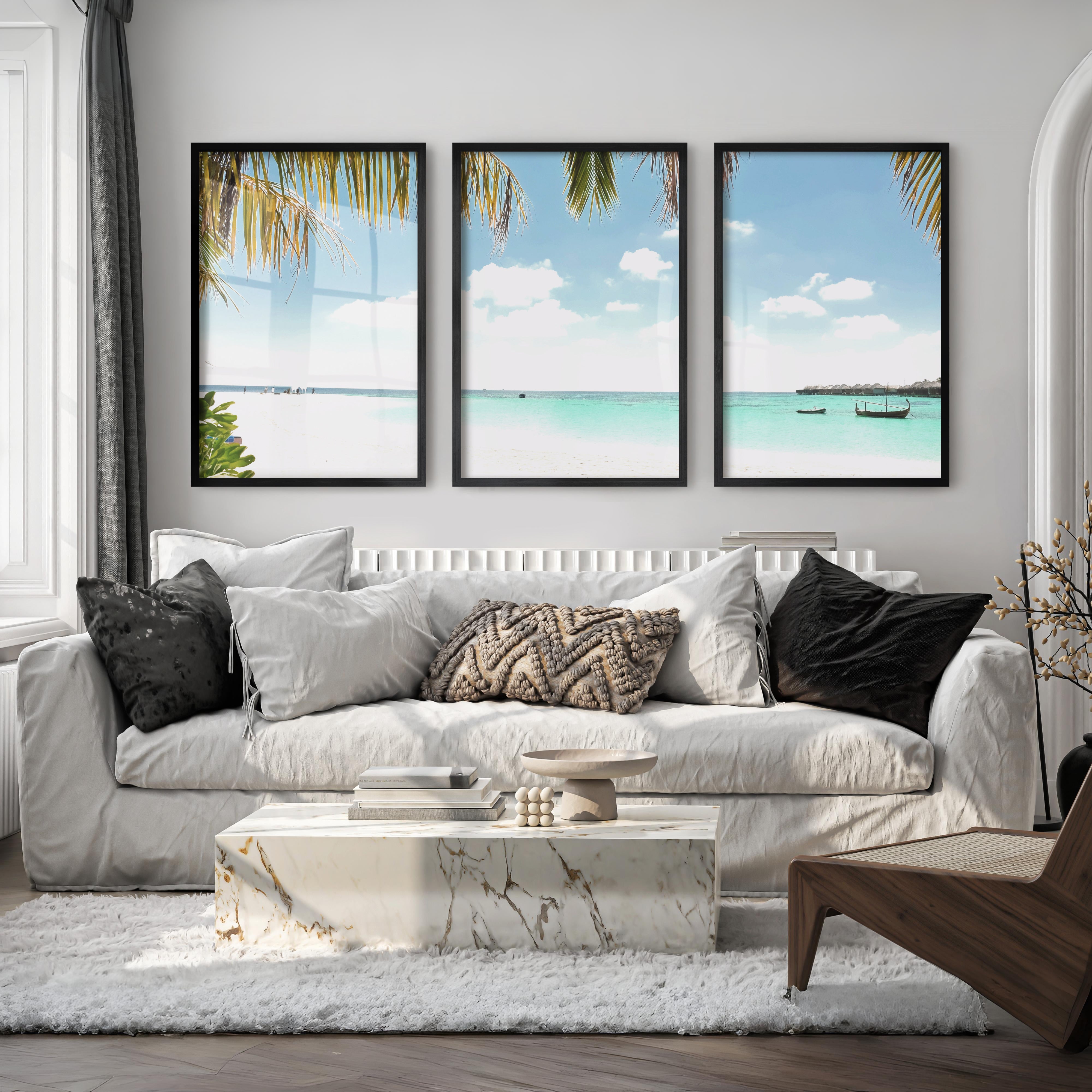 Palm Lagoon posters of the sea - Black Framed Poster No Border - Artworksets