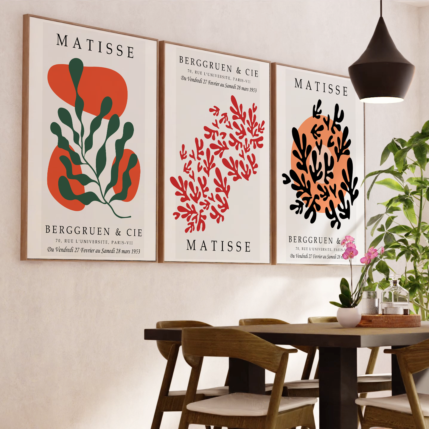 Matisse Prints – Framed Abstract Wall Art Set of 3