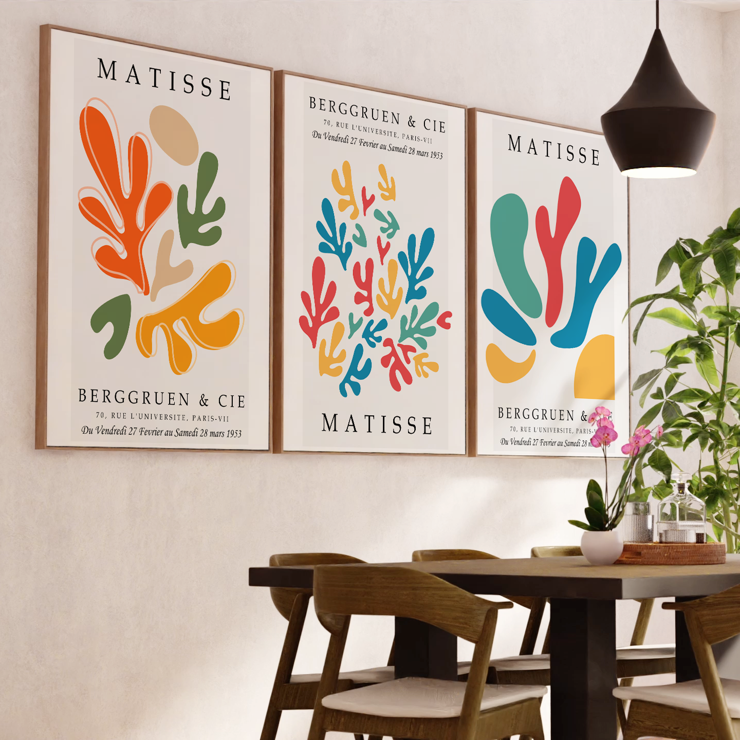 Matisse Wall Art – Colorful Abstract Print Set of 3