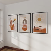 Boho Nursery Wall Art – Minimalist Abstract Print Set (3 Pieces)