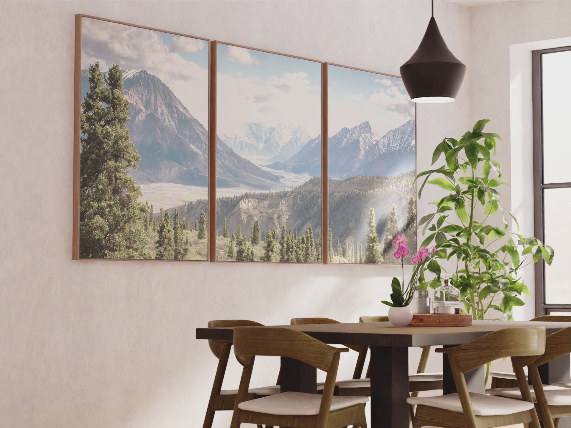 Kluane National Park Wilderness Nature Triptych. Mountains Prints