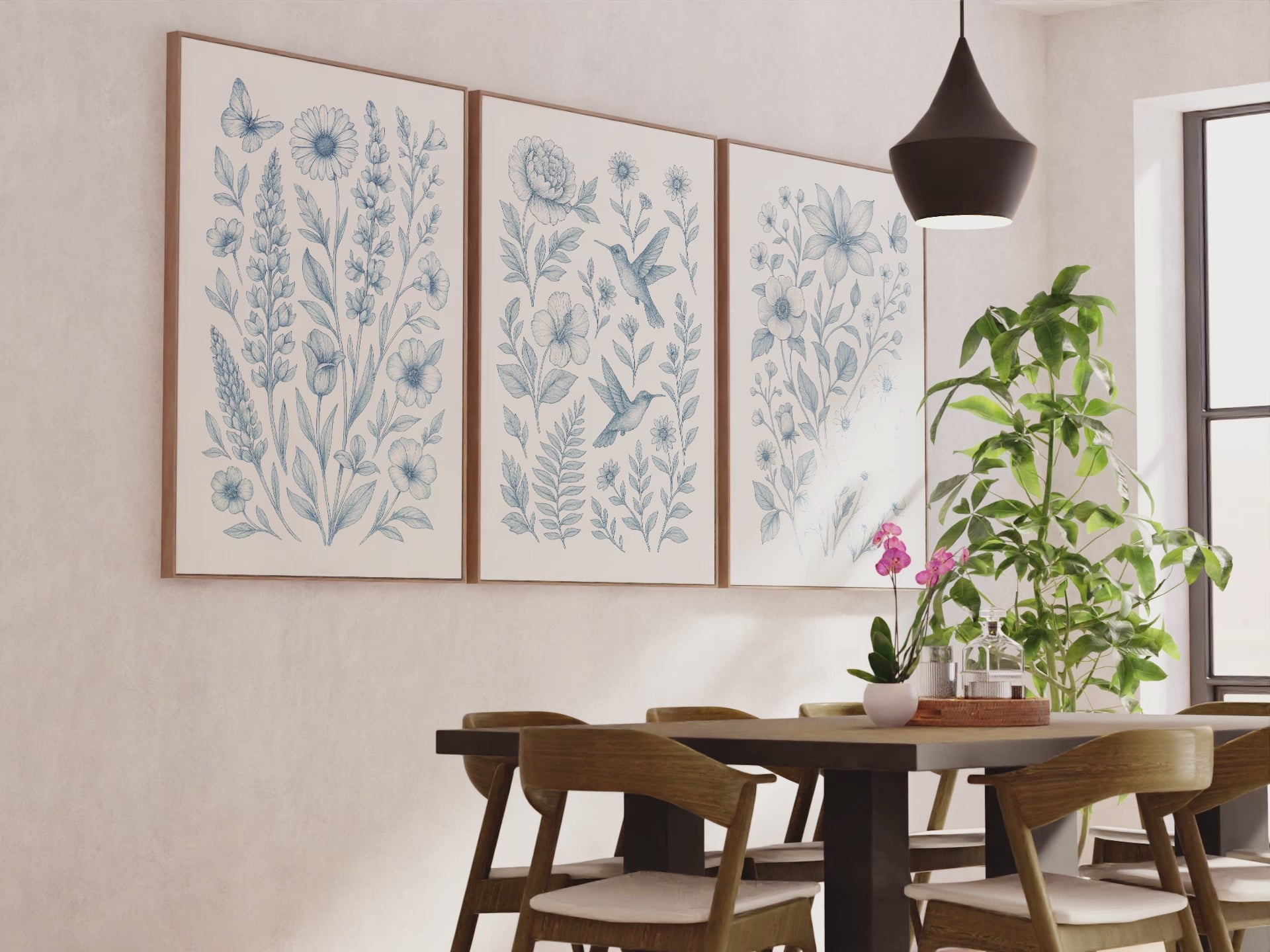 Wall Floral Art – Wall Art Set of 3