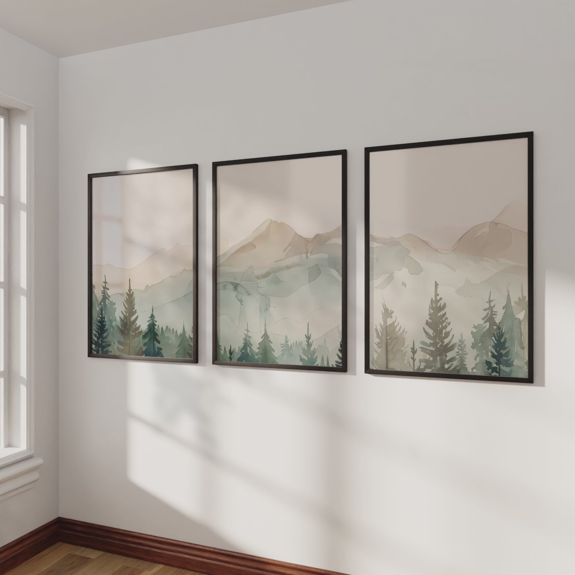 Nature Prints – Modern Minimal Forest Wall Art Set