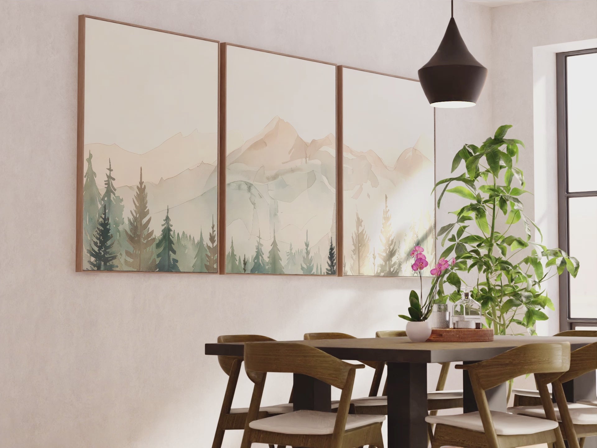 Nature Prints – Modern Minimal Forest Wall Art Set