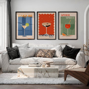 Retro Art Prints Featuring Daiquiri Cocktail - Black Framed Poster No Border - Artworksets